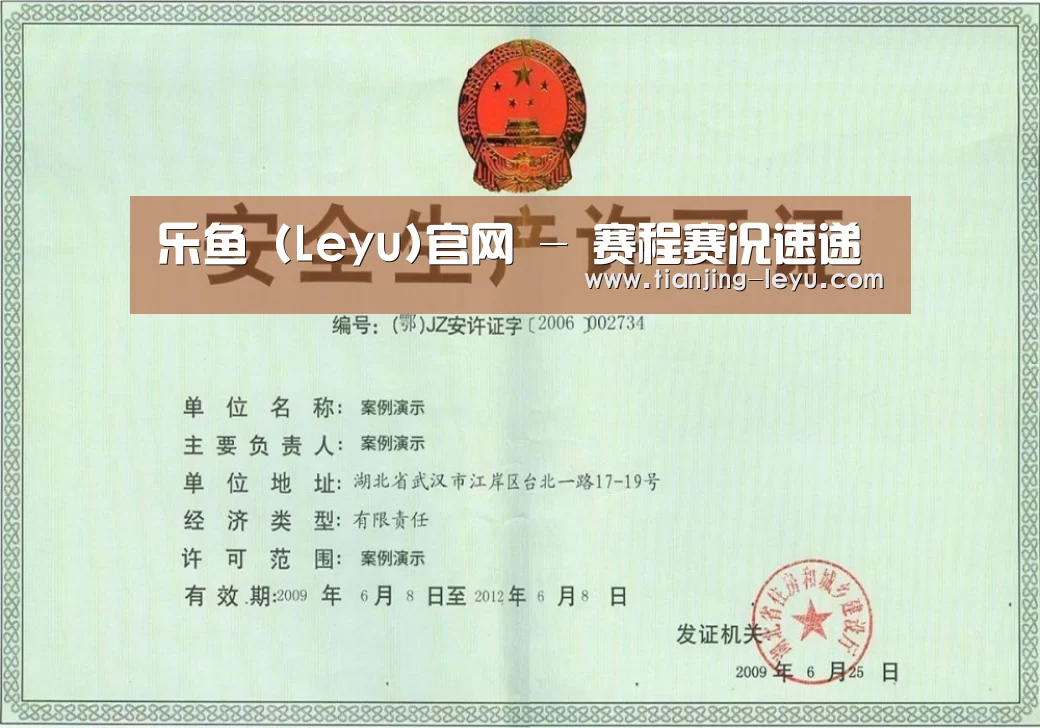 乐鱼荣誉证书三
